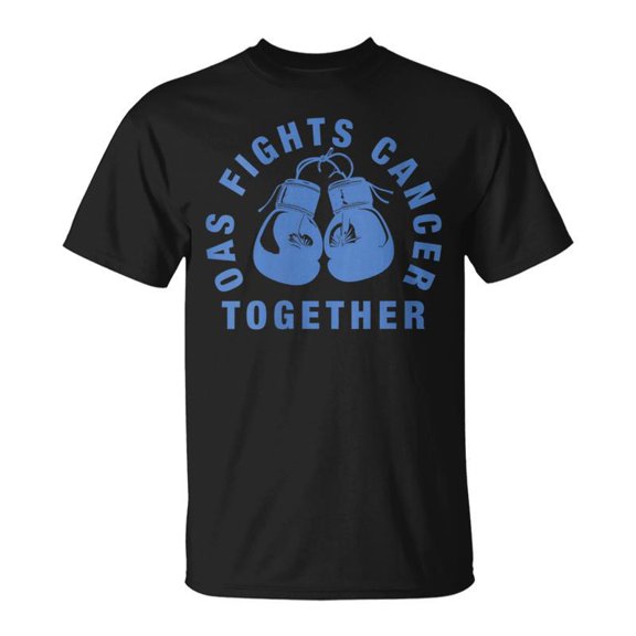 Womens Ocean Ave Fights Cancer Boxing Blue TShirt
