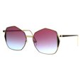 thumbnail image 1 of Womens Oceanic Gradient Octagon Retro Hippie Butterfly Sunglasses Gold Pink Blue, 1 of 4