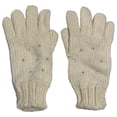 thumbnail image 1 of Womens Off White Ivory Sparkle Rhinestone Knit Gloves, 1 of 1