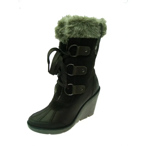 Womens Office Norm-Ski Outdoor Boot With Fur Brown Leather Boots Reg-Price $180 Size 9.5