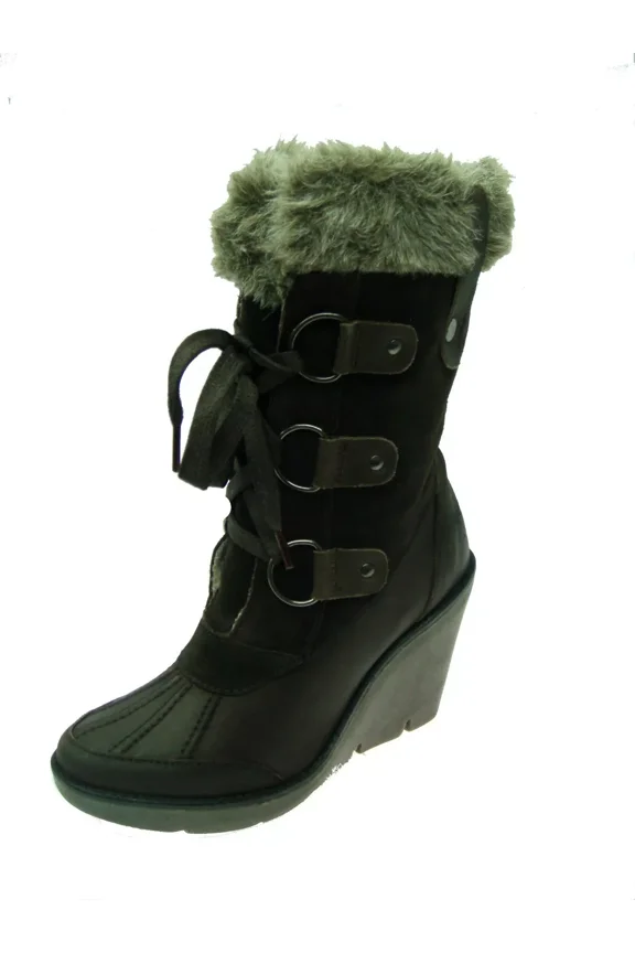 Womens Office Norm-Ski Outdoor Boot With Fur Brown Leather Boots Reg-Price $180 Size 9.5