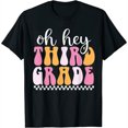 thumbnail image 1 of Womens Oh Hey Third Grade Teacher Kids School 3Rd Grade T-Shirt Black, 1 of 5
