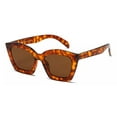 thumbnail image 1 of Womens Old Fashion Chic Thick Plastic Large Rectangular Cat Eye Retro Sunglasses, 1 of 4