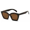 thumbnail image 1 of Womens Old Fashion Chic Thick Plastic Large Rectangular Cat Eye Retro Sunglasses, 1 of 4