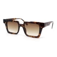 thumbnail image 1 of Womens Old Fashion Retro Horn Rim Plastic Rectangular Sunglasses Tortoise - Brown, 1 of 4