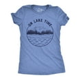 thumbnail image 1 of Womens On Lake Time T Shirt Funny Summer Vacation Outdoors Tee for Ladies Womens Graphic Tees, 1 of 6