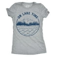 thumbnail image 1 of Womens On Lake Time T Shirt Funny Summer Vacation Outdoors Tee for Ladies Womens Graphic Tees, 1 of 6