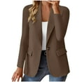 thumbnail image 1 of Womens One Button Blazer Casual Open Front Long Sleeve Suit Jackets Business Work Office Blazers, 1 of 6