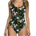 thumbnail image 1 of Womens One Piece Bathing Suit Summer Floral Print Tummy Control Swimsuits Square Neck Ruched Modest Swimwear, 1 of 3