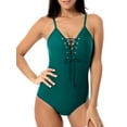 thumbnail image 1 of Womens One-Piece Beach Wear with Adjustable Front Straps Solid Sexy Backless Swimming Tankini, 1 of 5