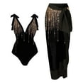 thumbnail image 1 of Womens One-Piece Bikini Lace Up M-XXXL Swimsuit Long Skirt Two-Piece Sets Swimwear, 1 of 6