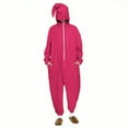 thumbnail image 1 of Womens One Piece Jumpsuits Zip-Up Pajamas Casual Hooded Onesies Long Sleeve Jogger Playsuits Loungewear with Pockets Hot Pink, S, 1 of 7