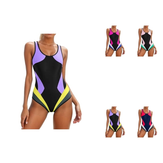 Womens One Piece Racerback Swimsuit - , Thin & Sexy Athletic Bathing Suit with Elegant Sun-Ready Design
