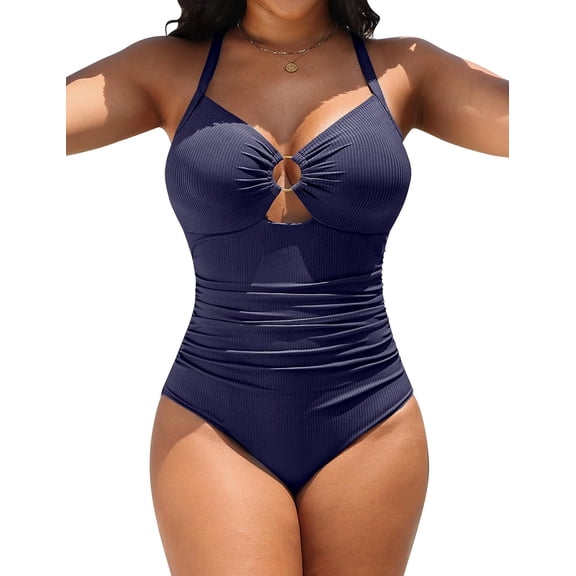 Womens One Piece Swimsuit Slimming Tummy Control Bathing Suit Shapewear Full Coverage Swim Suits