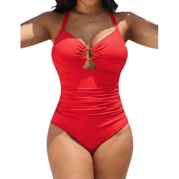 Womens One Piece Swimsuit Slimming Tummy Control Bathing Suit Shapewear Full Coverage Swim Suits