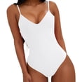 thumbnail image 1 of Womens One-Piece Swimsuits Summer Solid Color V Neck Spaghetti Strap Backless Sexy Slim Tankinis Bathing Suits, 1 of 7