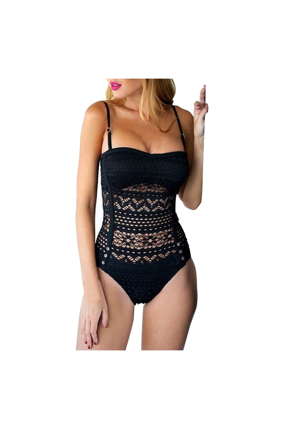 Womens One Piece Swimsuits Swimwear Lace Mesh Beach Resort Bikini Swim Suits for Women