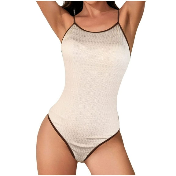 Womens One Piece Swimsuits Tummy Control Slimming Bathing Suits Teens Basic Athletic Training Swimwear