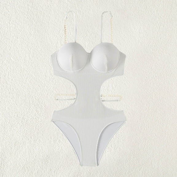 Womens One Pieces Swimsuits,Summer Casual One Piece Swimsuits for Women Tummy Control,One Piece Swimsuits for Women,Comfortable Solid Color Bikini Women's Sexy Plain Color Swimsuit Bikinis Sets