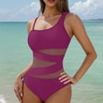 thumbnail image 1 of Womens One Pieces Swimsuits,Summer Casual One Piece Swimsuits for Women Tummy Control,One Piece Swimsuits for Women Plus Size ,Women Solid Color Sexy Backless Strap Bikini Swimsuit, 1 of 4