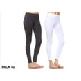 thumbnail image 1 of Womens One Size Solid Skinny Leggings, Charcoal & White - Pack of 2, 1 of 1
