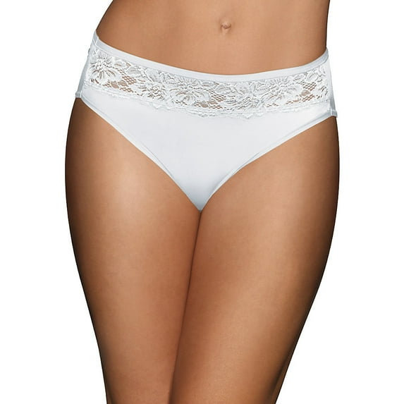 Womens One Smooth U Comfort Indulgence Satin with Lace Hi-Cut Panty