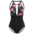 thumbnail image 1 of Womens One-piece Swimsuits Athletic Color Block Bathing Suit Padded Swimwear, 1 of 7