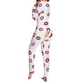 thumbnail image 1 of Womens Onesie Pajamas Sexy Butt Flap Pajamas Deep V Jumpsuit Bodycon Long Sleeve Rompers Sleepwear, 1 of 4