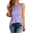 thumbnail image 1 of Womens Open Back Workout Shirts Yoga Tank Tops Backless Athletic Clothes with Hollow Purple, 1 of 8