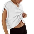 thumbnail image 1 of Womens Open Back Workout Tops Backless Short Sleeve Athletic Shirt Running Crop Top Gym Yoga Tee Ladies Tops and Blouses, 1 of 4