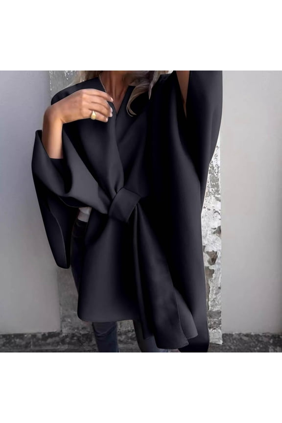 Womens Open Front Cardigan Coat Oversized Bat Sleeve Overcoat Warm Blanket Shawl Wrap Fall Winter Trendy Cape Bridal Jacket Shawls for Evening Dresses Vintage Leather Silk Shawl Wrap Dress Scarfs for