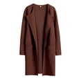 thumbnail image 1 of Womens Open Front Cardigans, Women's Winter Fuzzy Fleece Lapel Coats Long Cardigan Fluffy Hooded Jackets Faux Fur Warm Overcoats S-2XL, 1 of 5