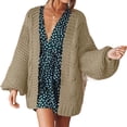 thumbnail image 1 of Womens Open Front Chunky Cardigan Cable Knit Oversized Cardigan Sweaters, 1 of 5