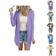 thumbnail image 1 of Womens Open Front Lightweight Long Cardigan Button Down Loose Solid Outerwear Cardigan Sweaters for Women, 1 of 2