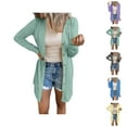 thumbnail image 1 of Womens Open Front Lightweight Long Cardigan Button Down Loose Solid Outerwear Cardigan Sweaters for Women, 1 of 2