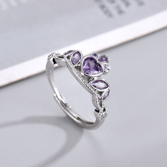 Womens Open Ring Adjustable Crown Design Gold Ring Silver Ring Metal Ring Electroplated Elegant Fashion Ring Crown Ring for Women Jewelry
