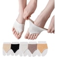 thumbnail image 1 of Womens Open Toe Half Socks Peep Toe Topper Sock for Sandal Mule Flip Flop Clogs Forefoot Liner Socks 5-9, 1 of 6