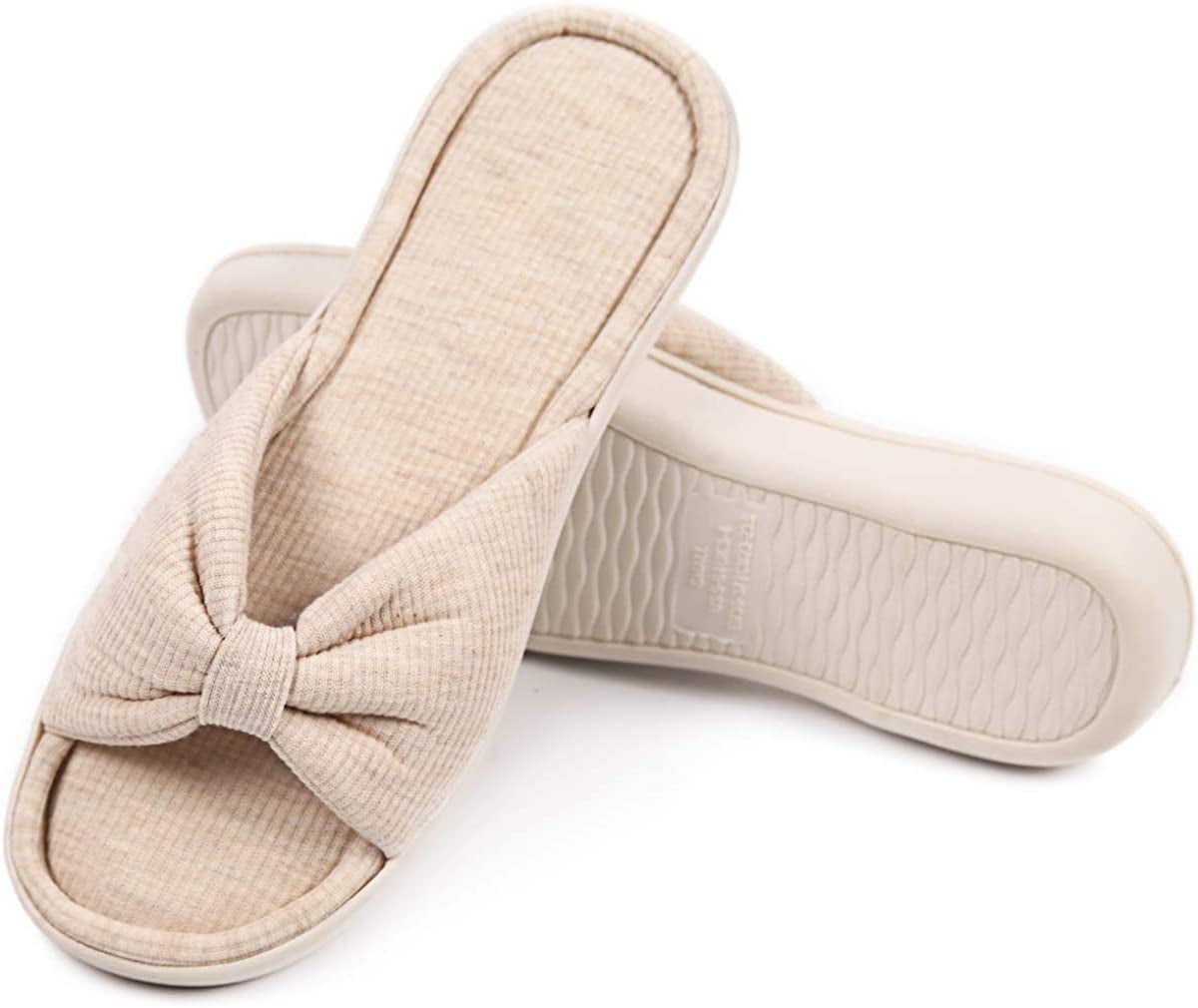 Womens Open Toe Summer Slippers Memory Foam Sandal House Ladies