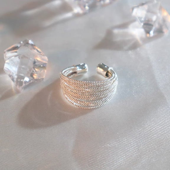 Womens Opens Circle Ring Gold Plated Silver Tone Metal Jewelry Elegant Everyday Accessory Durable High Quality