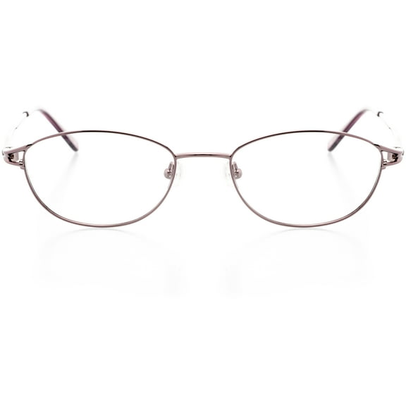 Womens Optical Eyewear - Oval Shape, Metal Full Rim, Lavendar