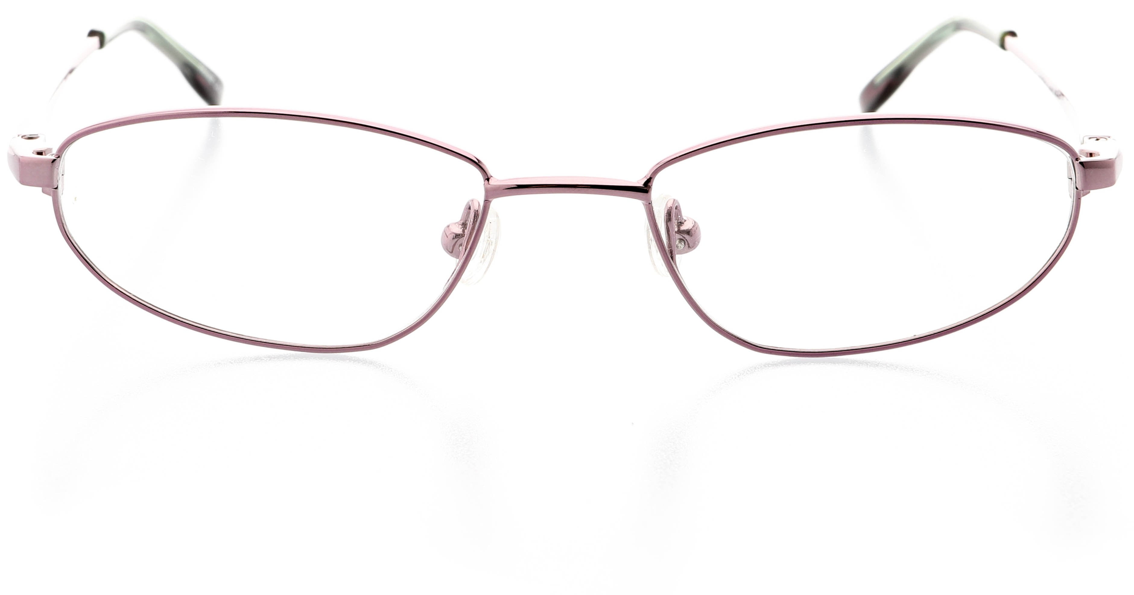 Womens Optical Eyewear - Oval Shape, Metal Full Rim, Lilac
