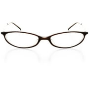 Womens Optical Eyewear - Oval Shape, Plastic Full Rim, Black Crystal