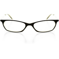 Womens Optical Eyewear - Oval Shape, Plastic Full Rim, Black Honey
