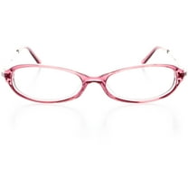 Womens Optical Eyewear - Oval Shape, Plastic Full Rim, Pink