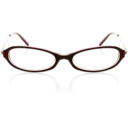 Womens Optical Eyewear - Oval Shape, Plastic Full Rim, Sumptuous Red