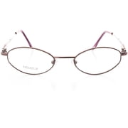 Womens Optical Eyewear - Oval Shape, Titanium Full Rim, Shiny Plum Matte Plum