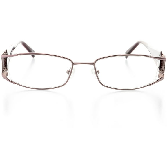 Womens Optical Eyewear - Rectangle Shape, Metal Full Rim, Lavendar