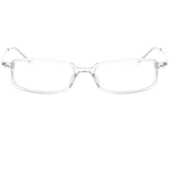 Womens Optical Eyewear - Rectangle Shape, Plastic Full Rim, Crystal Clear