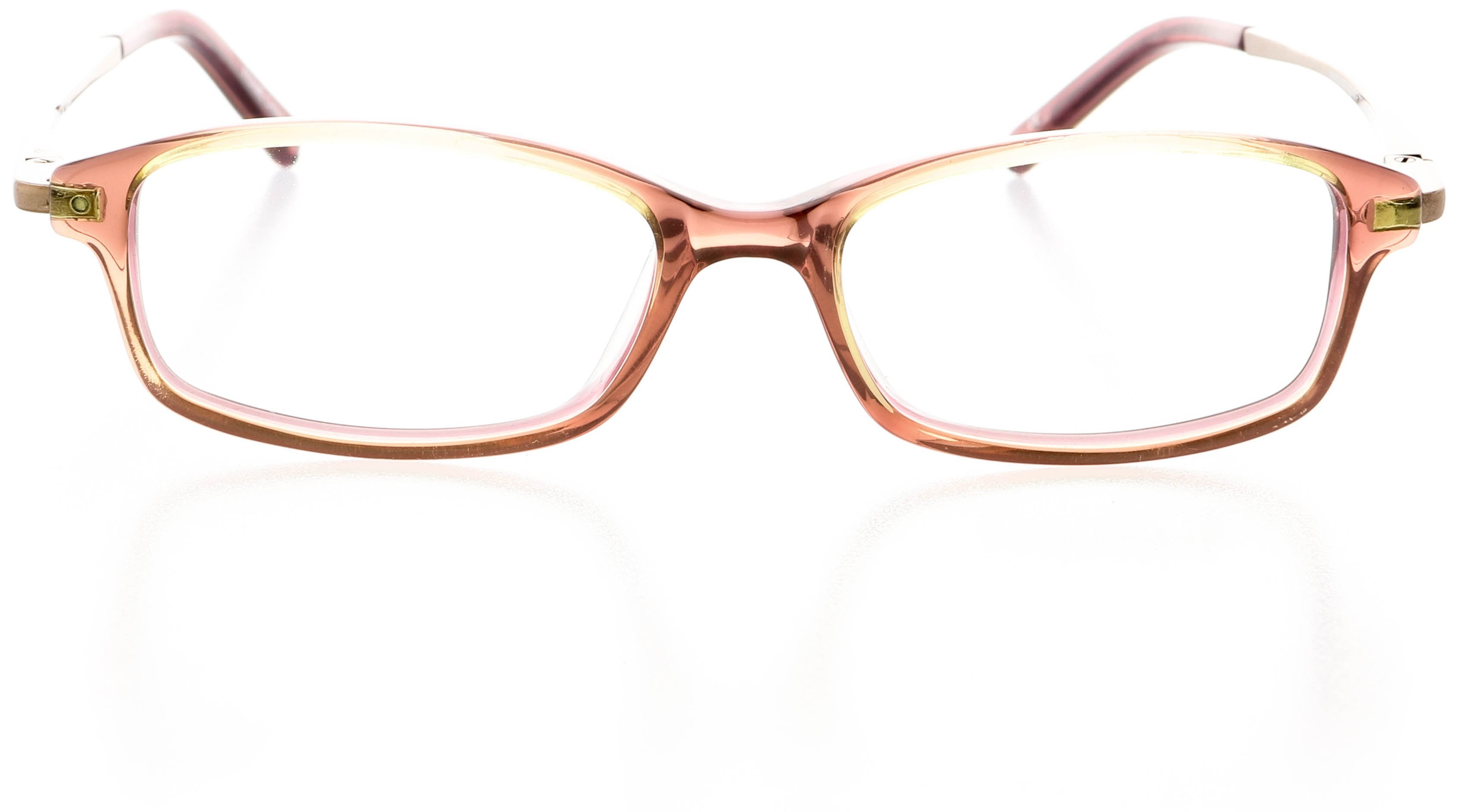 Womens Optical Eyewear - Rectangle Shape, Plastic Full Rim, Olive Brown