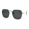 thumbnail image 1 of Womens Optical Quality Metal Rim Butterfly Chic Curved Arm Sunglasses Gold Black, 1 of 4